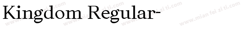 Kingdom Regular字体转换